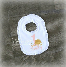 Personalized "1" Pumpkin  Bib