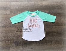 Rose Gold Big Sister Raglan