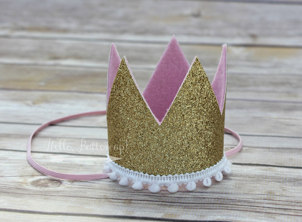 Gold Glitter Crown