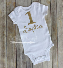 Personalized birthday number with name bodysuit