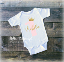 Personalized birthday number with name and crown