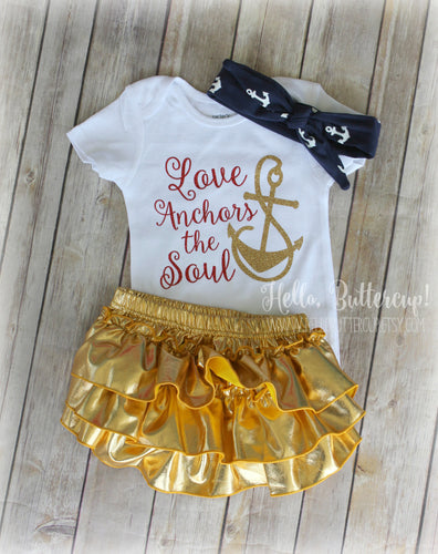 Love anchors the soul Bodysuit & Ruffled Bloomers