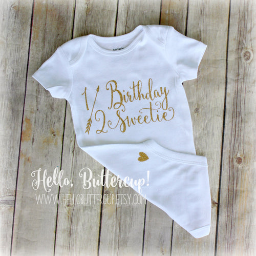 Half Birthday Sweetie Bodysuit