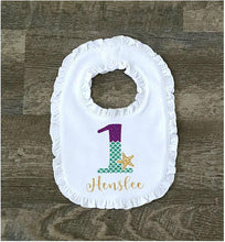 1st Birthday Mermaid Bib