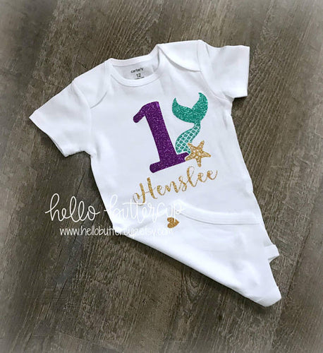 Little mermaid outlet first birthday shirt