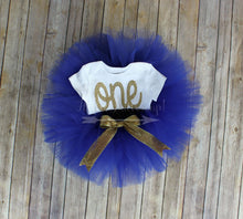 Royal Blue & Gold First Birthday Outfit