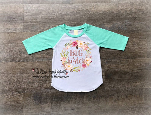 Floral Big Sister Shirt