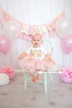 Gold Fabric Accent First Birthday Tutu with Crown