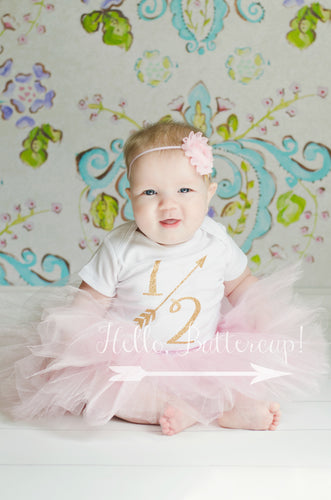Gold Half Birthday Tutu Outfit