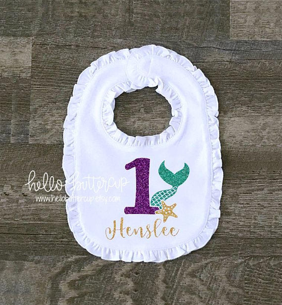 Mermaid Tail Bib Personalized