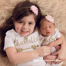 Pink Shabby Headband with Gold Accents