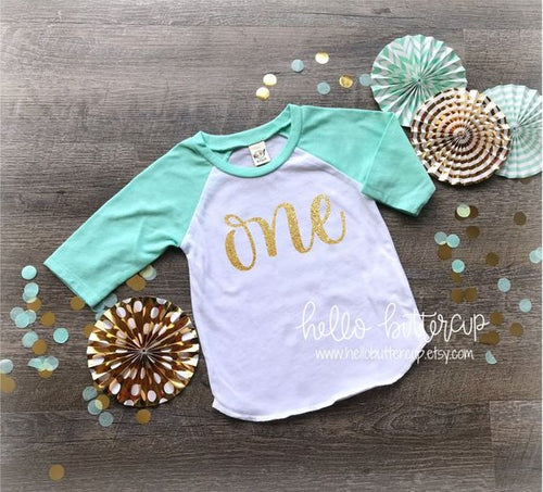 ONE Raglan Birthday Shirt