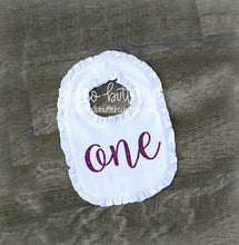 Cursive Purple One Bib