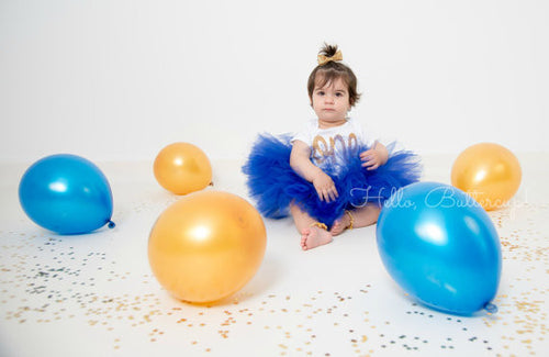 Royal Blue & Gold First Birthday Outfit