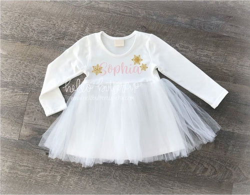 Personalized Snowflake Tutu Dress