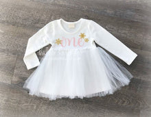 One Gold Snowflake Tutu Dress