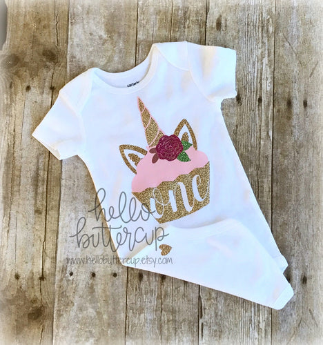 Unicorn Cupcake Onesie