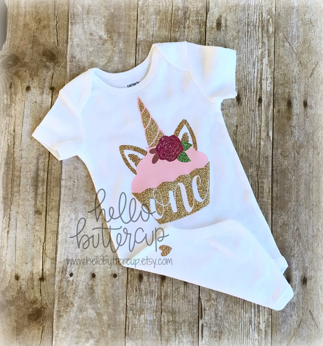 Unicorn Cupcake Onesie